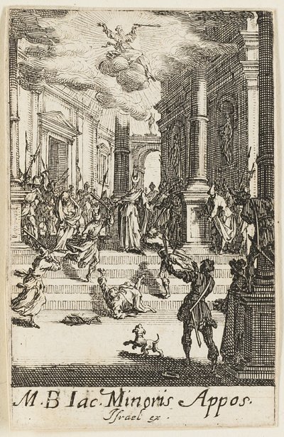 Martirio di san Giovanni, il Minore, tavola sette da I martiri degli apostoli da Jacques Callot