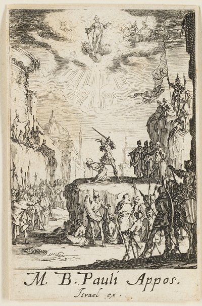 Martirio di san Paolo, tavola due da I martiri degli apostoli da Jacques Callot