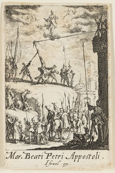 Martirio di San Pietro, tavola 1 da I martiri degli Apostoli da Jacques Callot