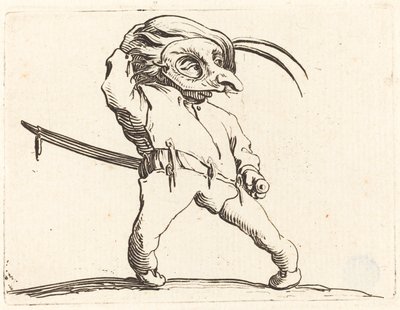 Uomo mascherato con piedi storti da Jacques Callot