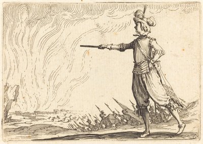 Comandante militare a piedi, c. 1622 da Jacques Callot
