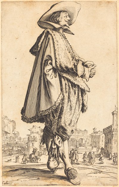 Nobile con mani giunte da Jacques Callot