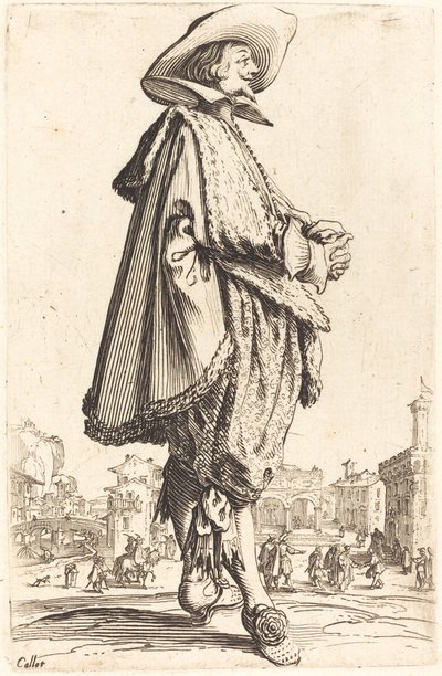 Nobile con le mani giunte da Jacques Callot