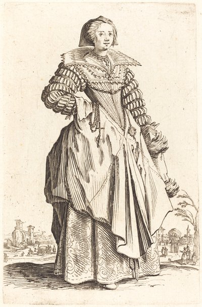 Nobile donna con grande colletto da Jacques Callot