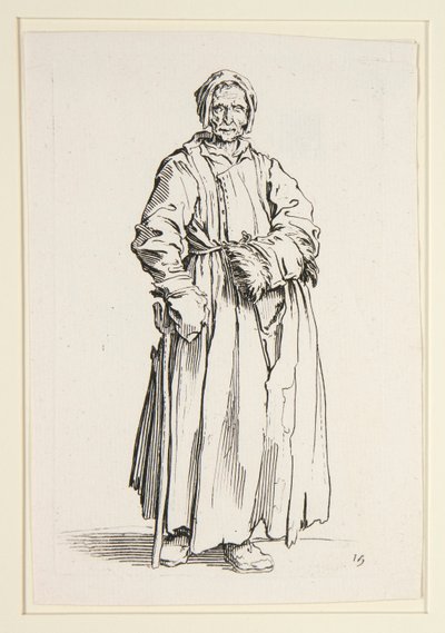 Donna con un occhio solo, dalla serie I Mendicanti da Jacques Callot