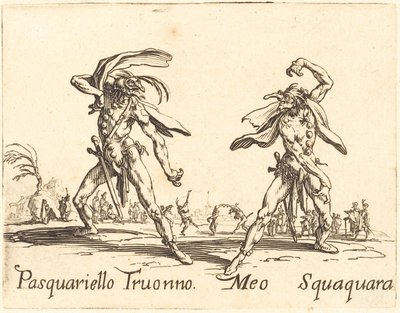Pasquariello Truonno e Meo Squaquara da Jacques Callot