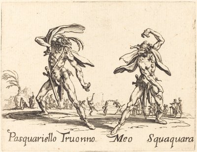 Pasquariello Truonno e Meo Squaquara da Jacques Callot