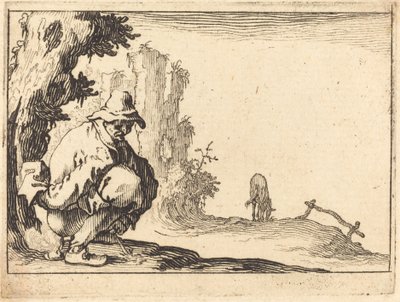 Contadino che defeca da Jacques Callot