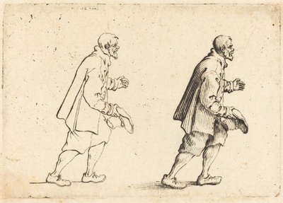 Contadino con cappello in mano da Jacques Callot