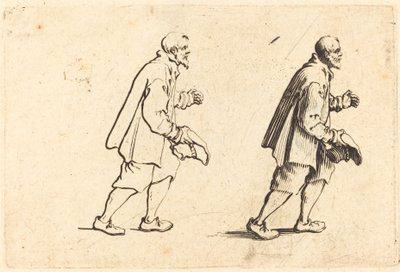 Contadino con cappello in mano da Jacques Callot