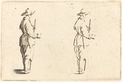 Contadino con una tazza da Jacques Callot
