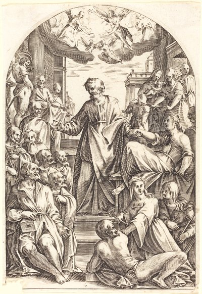 Pietro risuscita Tabita da Jacques Callot
