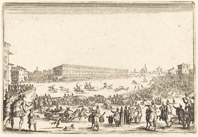 Piazza Santa Croce, Firenze, c. 1622 da Jacques Callot