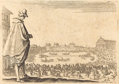 Piazza Santa Maria Novella, Firenze, c. 1622 da Jacques Callot
