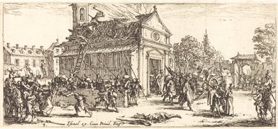 Saccheggio di un monastero, c. 1633 da Jacques Callot