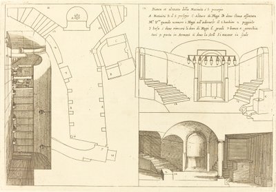 Piano ed elevazione della Chiesa della Santa Natività da Jacques Callot