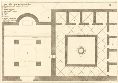 Piano della chiesa vicino alla casa di Anna da Jacques Callot