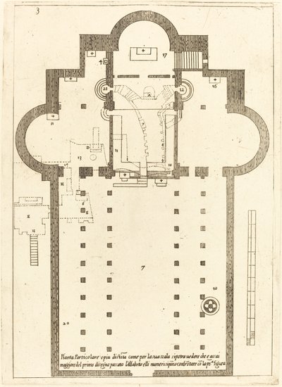 Piano della Chiesa della Sacra Mangiatoia da Jacques Callot
