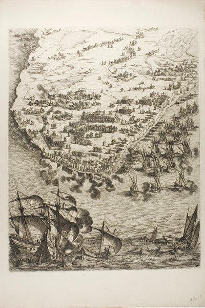 Tavola quattro da La Siège de la Rochelle da Jacques Callot