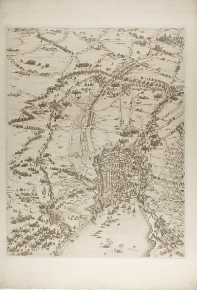 Tavola due da La Siège de la Rochelle da Jacques Callot