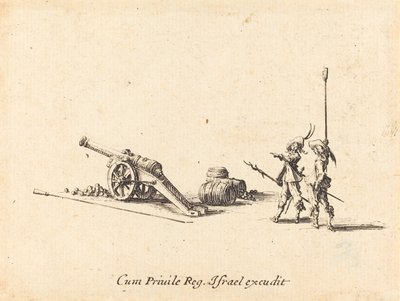 Preparativi per sparare il cannone da Jacques Callot