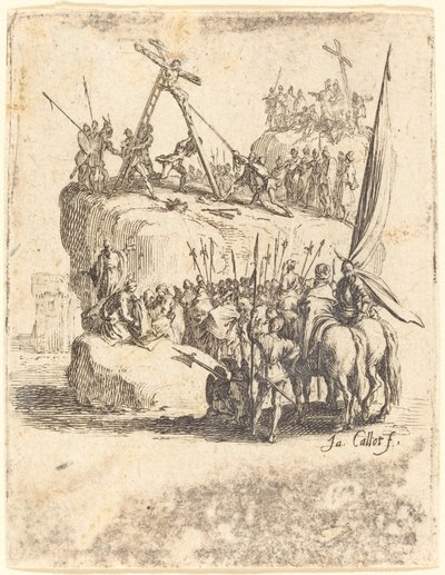 Sollevamento della croce da Jacques Callot