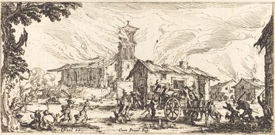 Devastazione e incendio di un villaggio da Jacques Callot