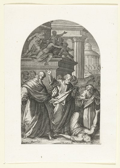 Saffira punita con la morte da Jacques Callot