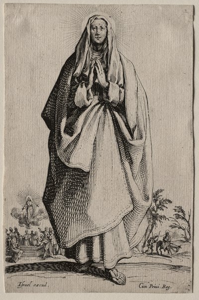 Icone di Salvatoris Beatae Mariae Virginis Sanctorum Apostolorum / Les Grands Apôtres: La Sainte Vierge da Jacques Callot