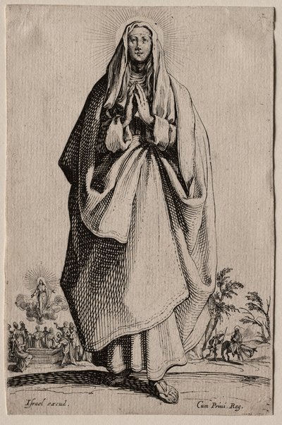 Icone di Salvatoris Beatae Mariae Virginis Sanctorum Apostolorum / Les Grands Apôtres: La Sainte Vierge da Jacques Callot