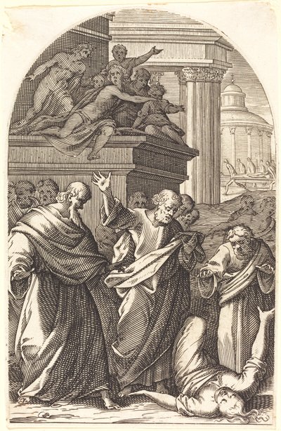 Saffira punita con la morte da Jacques Callot