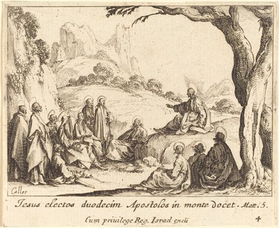 Discorso della montagna da Jacques Callot