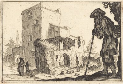 Pastore e Rovine da Jacques Callot