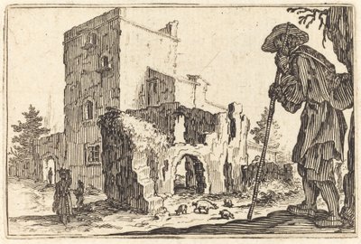 Pastore e Rovine da Jacques Callot