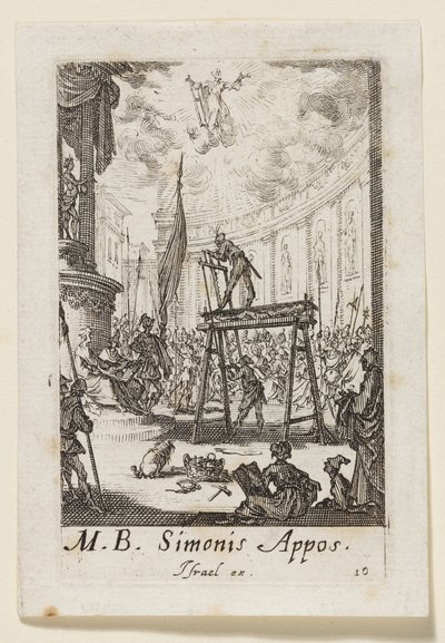 Simone apostolo (Simonis Appos.) da Jacques Callot