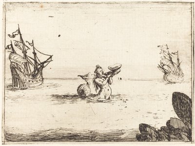 Sirena tra due navi da Jacques Callot