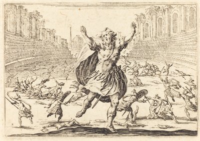 Scaramuccia in un circo romano da Jacques Callot