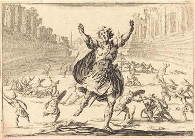 Scaramuccia in un circo romano da Jacques Callot