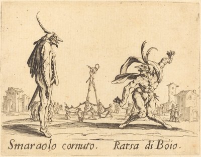 Smaralo Cornuto e Ratsa di Boio da Jacques Callot
