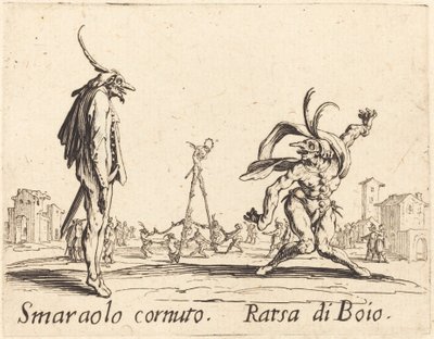 Smaralo Cornuto e Ratsa di Boio da Jacques Callot