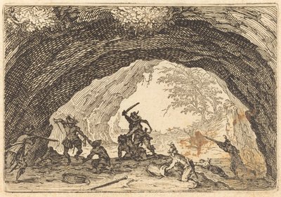 Soldati che attaccano i ladri da Jacques Callot
