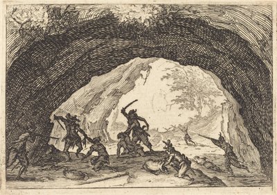 Soldati che attaccano i ladri da Jacques Callot