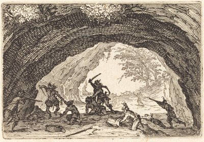 Soldati che attaccano i ladri da Jacques Callot