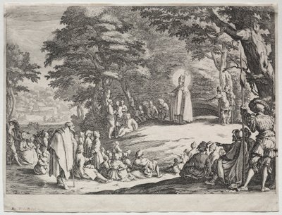 San Amand predica in un bosco da Jacques Callot