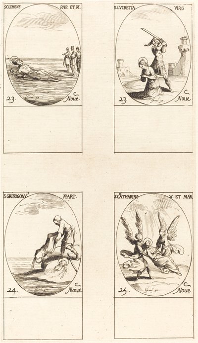 San Clemente; Santa Lucrezia; San Crisogono; Santa Caterina da Jacques Callot