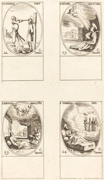 San Flaviano; Santa Vittoria; San Servolo; Santa Tarsilla da Jacques Callot