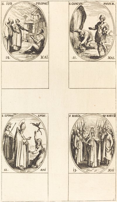 San Giobbe, Profeta, San Gangulfo, San Epifanio, Santa Maria dei Martiri da Jacques Callot