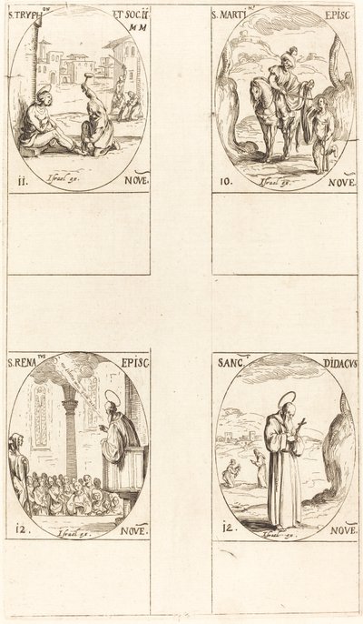 San Martino, San Trifone e compagni, San Renato, San Didaco da Jacques Callot