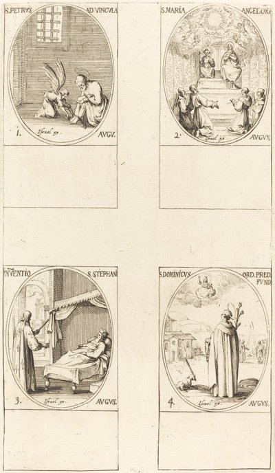 San Pietro, Apostolo; Santa Maria degli Angeli; Scoperta del corpo di Santo Stefano; San Domenico da Jacques Callot