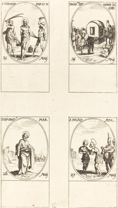 San Urbano, La Traslazione di Santa Maria di Giacomo, San Quadrato, San Giulio da Jacques Callot